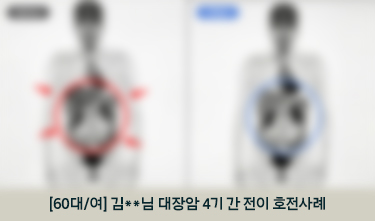 [60대/여] 김**님 대장암 4기 간 전이 호전사례