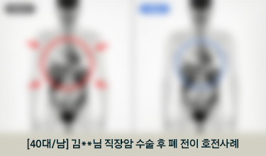 [40대/남] 김**님 직장암 수술 후 폐 전이 호전사례
